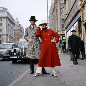 Vintage 1980’s Aquascutum London Red Wool Coat